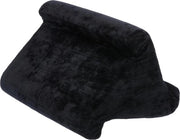 Sedile per libri con copertura in velluto rimovibile - Adatto per libri, e-reader e tablet - Nero - 28 cm x 24 cm x 22 cm