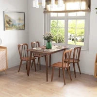 Tavolo da pranzo ampio per 4-6 persone in legno, 120x75x76 cm, Marrone