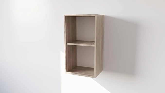 Pensile Cucina  in Legno Nobilitato Olmo, Mobile Alto con 2 Ante, Pensile Componibile Moderno Made in Italy (H60XL60XP32cm)