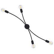 Plafoniera 4xE27 Montatura Verniciata Nero E-Energy Daniela