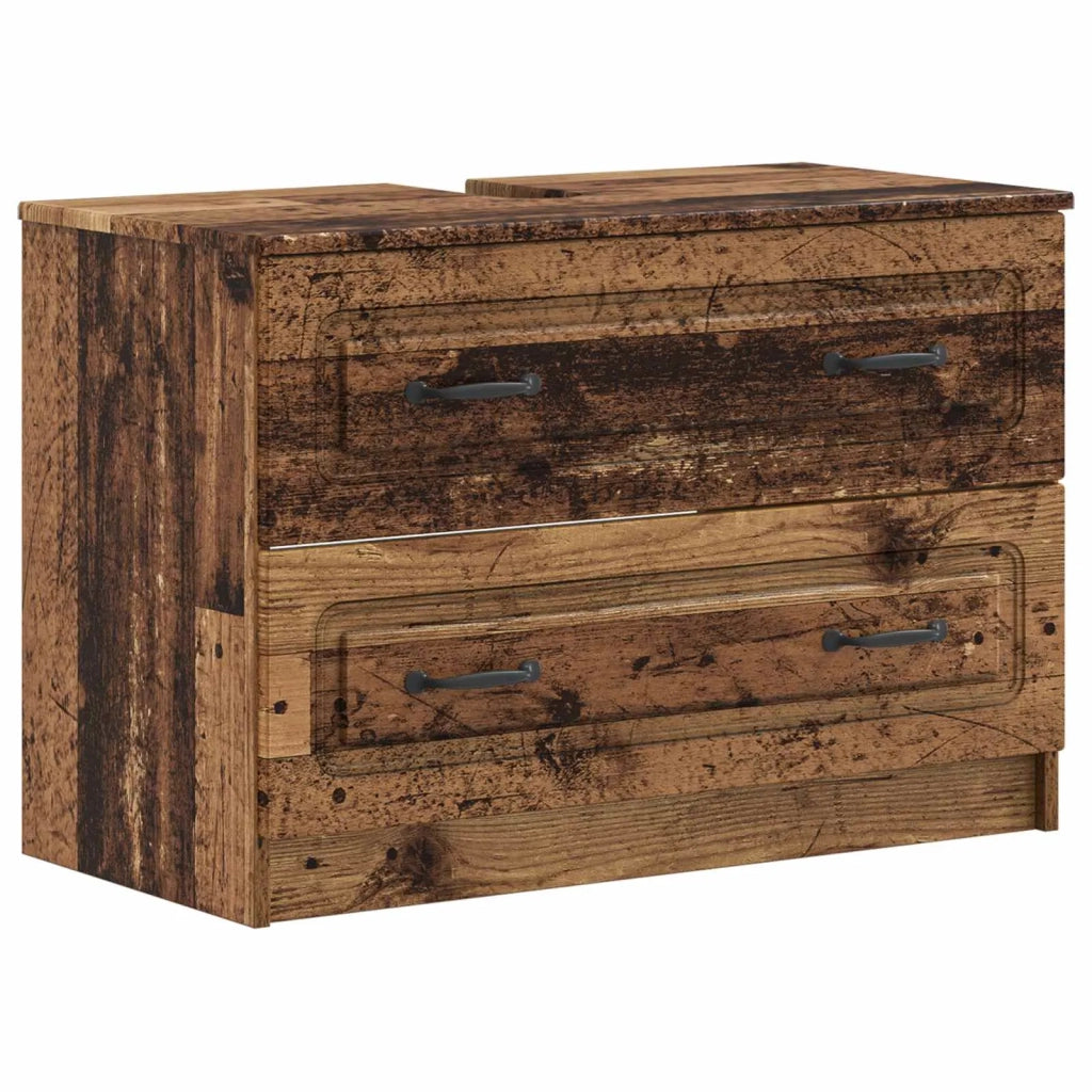 Armadio per Lavabo da Bagno UTRECHT Legno antico 897683