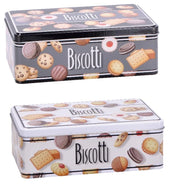1 Pezzo Scatola Dispenser Multiuso Portatutto in Latta 20 x 13 x 7 cm 2 Decori