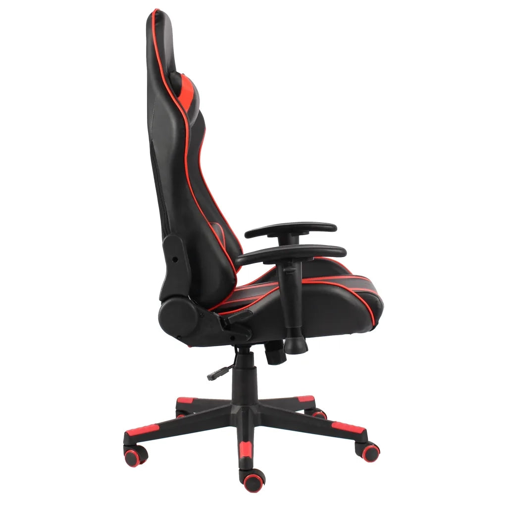 Sedia da Gaming | Sedia da e-sports Girevole Rossa in PVC