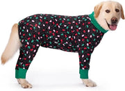 Pijama per Cani Elastico per Cani Grossi, Protezione Articolazioni, Anti- Pelliccia, Anti- Sporcizia (3XL, Nero)