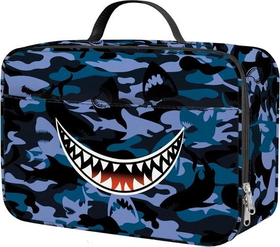 Borsa di pranzo per bambini ragazzi con tema mostri del mare - Borsa di pranzo per bambini per la scuola con tema animali - Scatola di snack
