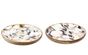 1 Pezzo Piatto Decorativo in Legno Abel Tondo 20 cm 2 Decori