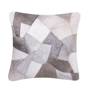 Cuscino decorativo Pelle di vacchetta grigia Patchwork 45 x 45 cm Accessori per arredamento moderno country