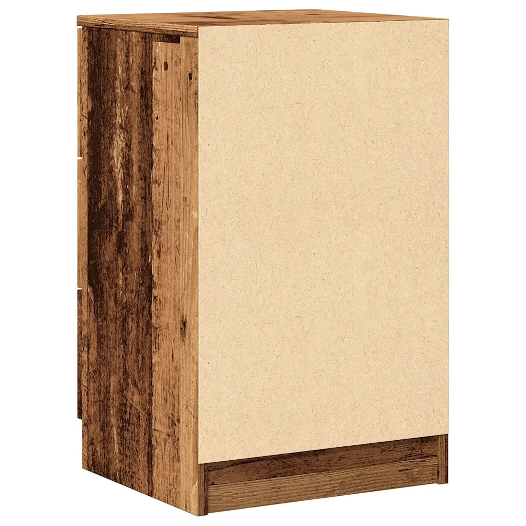 Comodini Legno Antico 2 pz-Set di 2 Tavolino da notte 40x36x65 cm in Legno Multistrato 415462