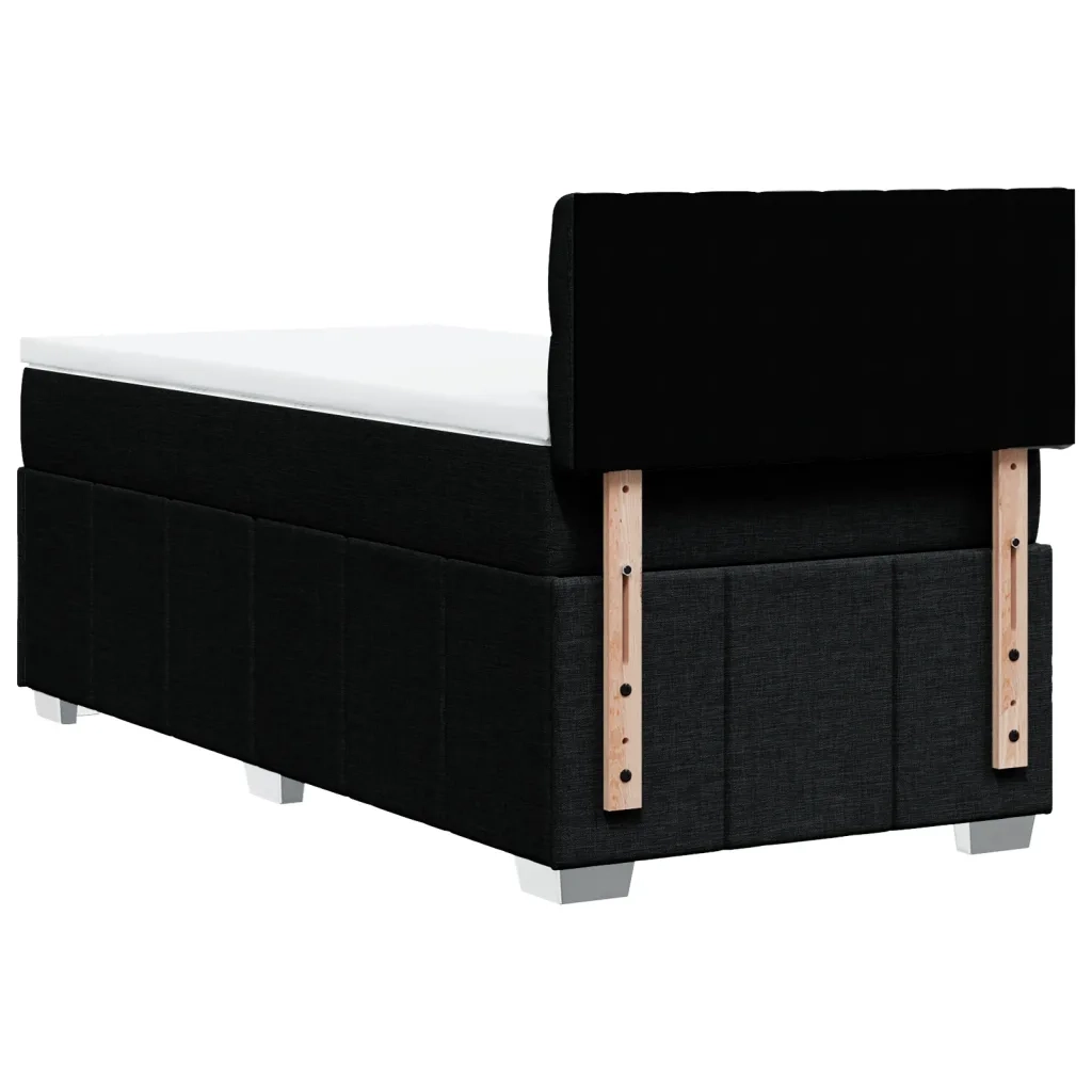 Giroletto a Molle con Materasso Nero 90x190 cm in Tessuto 3286932