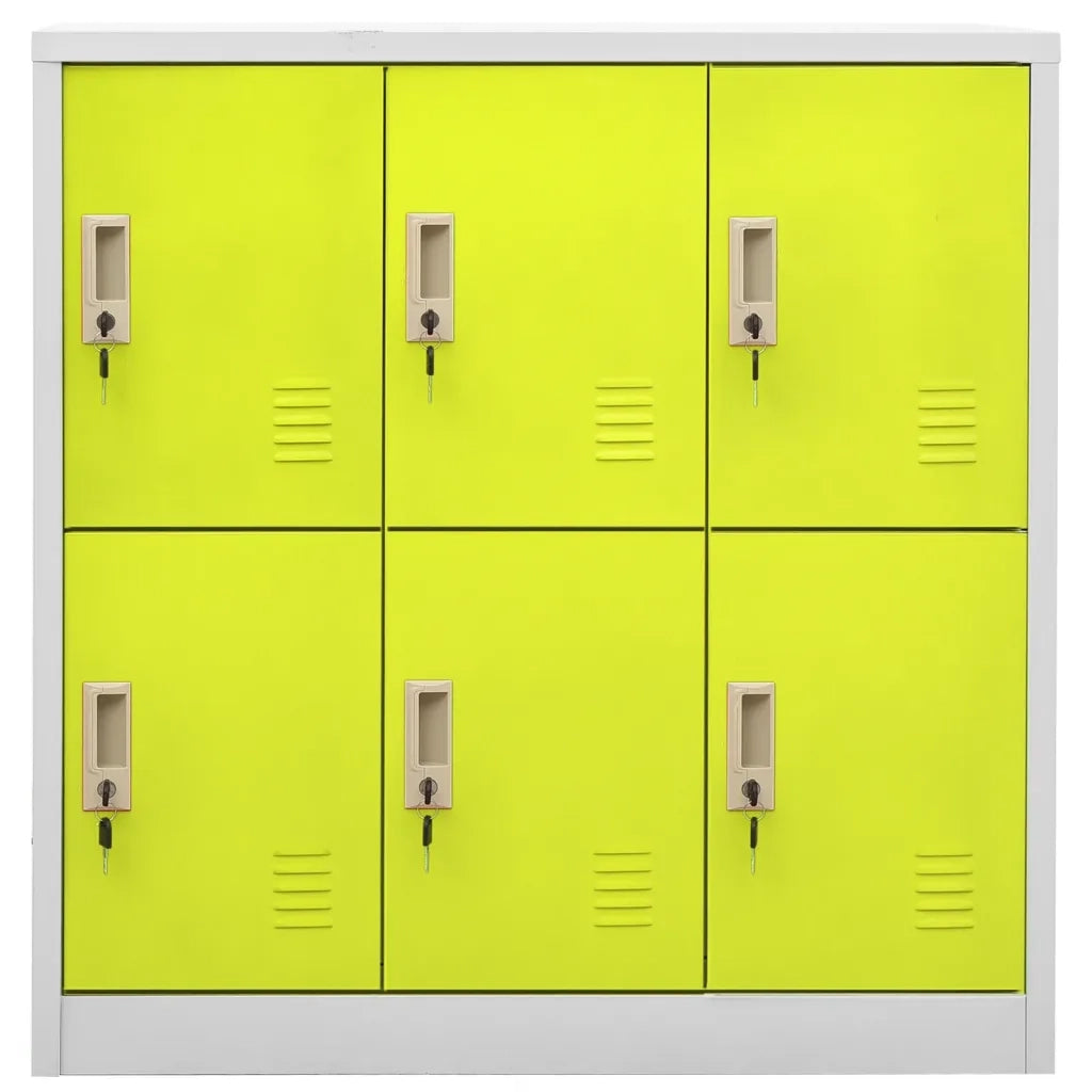 Armadietto a Chiave Grigio Chiaro e Verde 90x45x92,5 cm Acciaio 336439