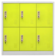 Armadietto a Chiave Grigio Chiaro e Verde 90x45x92,5 cm Acciaio 336439