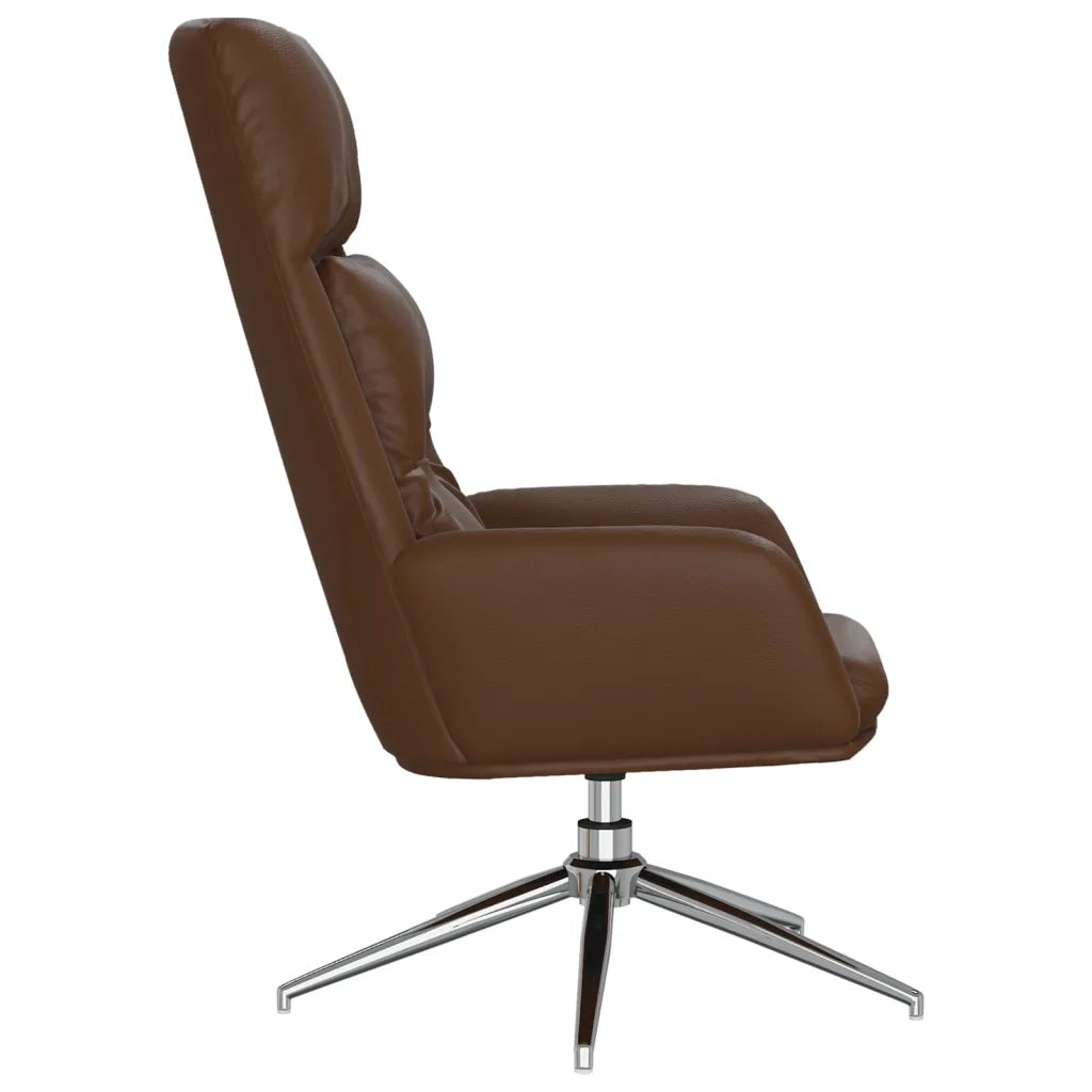 Sedia Relax Marrone in Vera Pelle 341286
