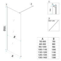 Parete Doccia Rea Flexi Transparent / Titan 70