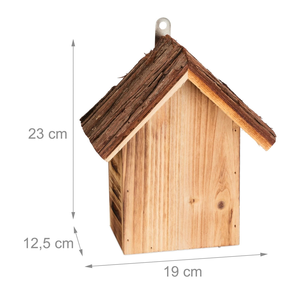 Hotel per insetti riparo sospeso giardino 25 x 15 x 15 cm pratico per coccinelle in legno marrone 13_0015191