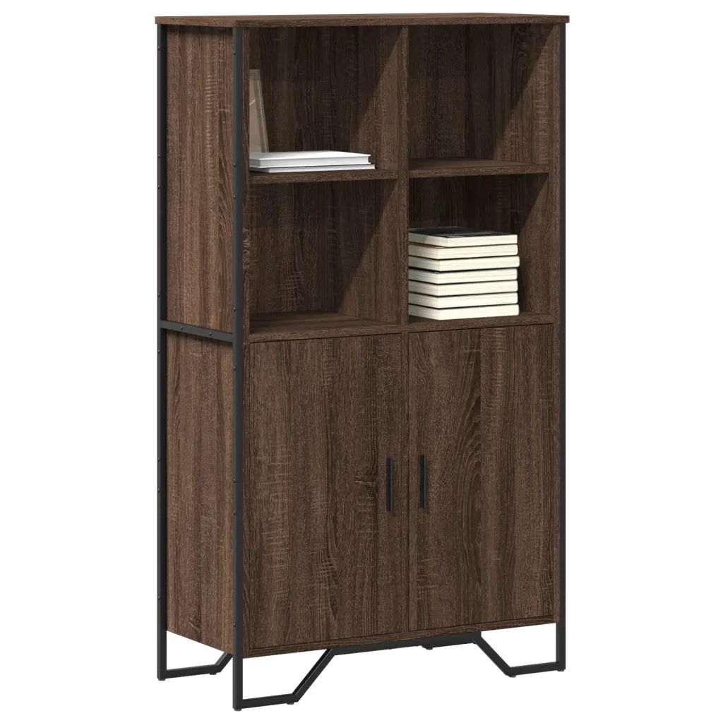 Credenza-Buffet-Armadio da cucina Rovere Marrone 79,5x35,5x137,5 cm in Legno Multistrato