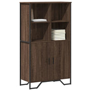 Credenza-Buffet-Armadio da cucina Rovere Marrone 79,5x35,5x137,5 cm in Legno Multistrato
