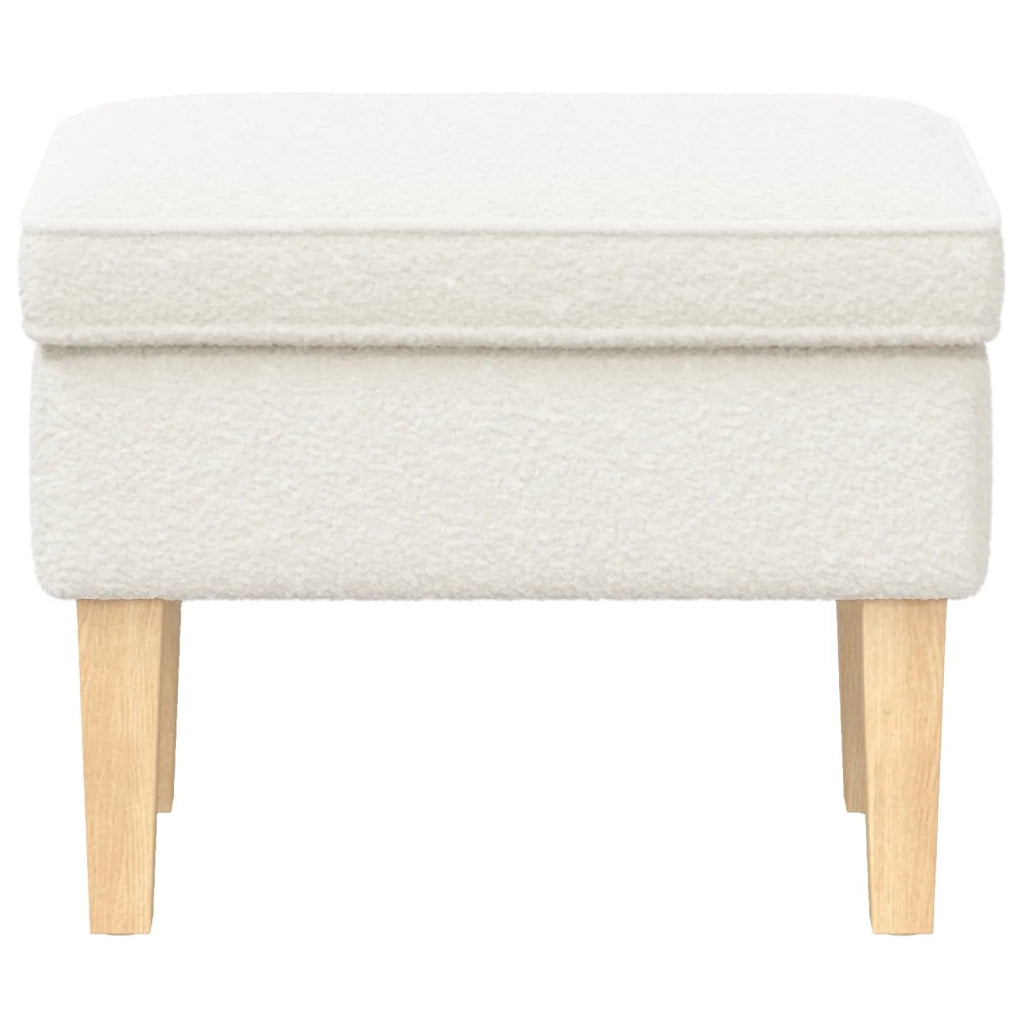 Poggiapiedi Crema 55 x 35 x 41 cm Bouclé