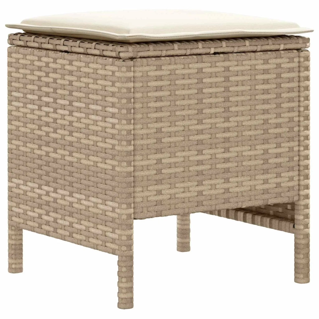 Set di Mobili con cuscino 8 pcs Beige e Crema Rattan in PE