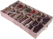 Tas di conservazione per scarpe - Riposta sotto il letto - Spazio per 16 pair di scarpe - PVC trasparente e tessuto zecca Oxford