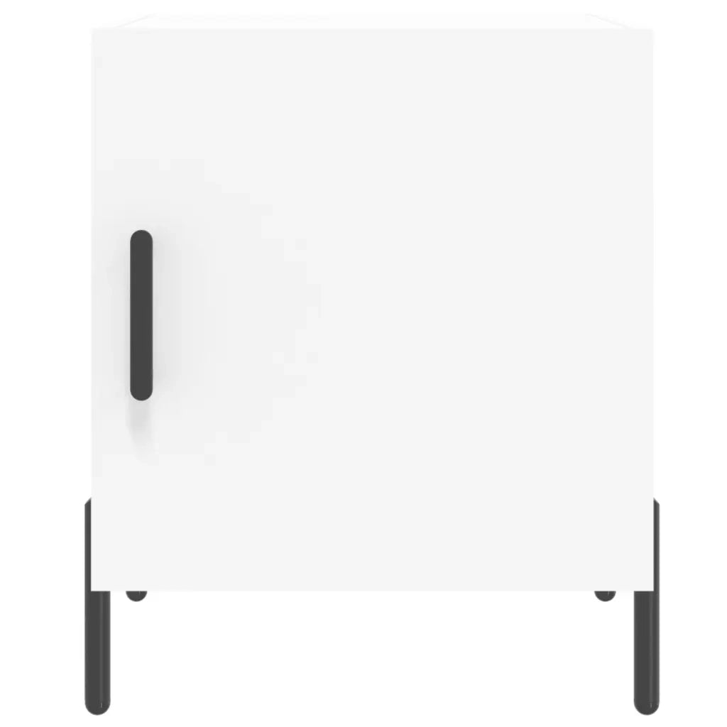Comodini 2 pz Bianchi 40x40x50 cm in Legno Multistrato 827581