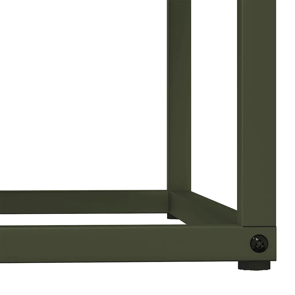 vidaXL Rastrelliera per Legna da Ardere Verde Oliva 69,5x35x81 cm