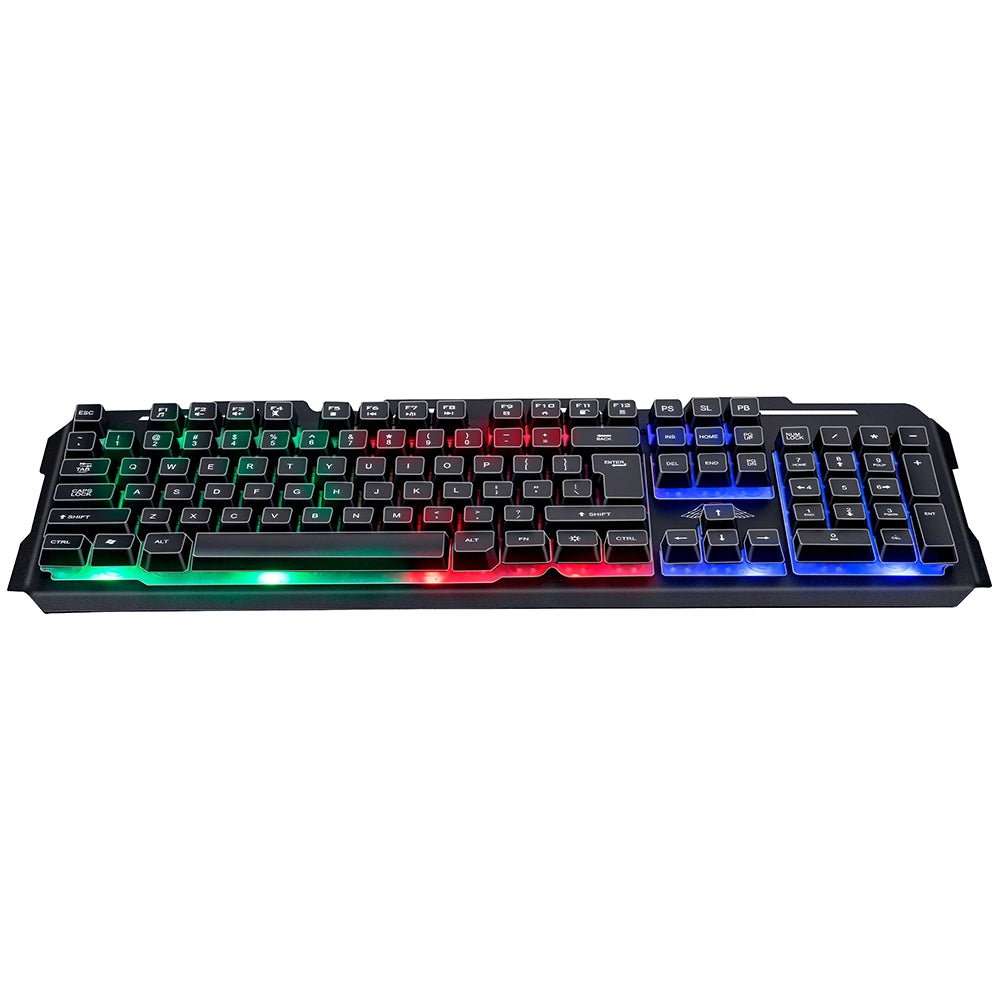 Tastiera Gaming da Gioco con 104 Tasti Illuminazione Led RGB Cavo 1,5m USB 2.0