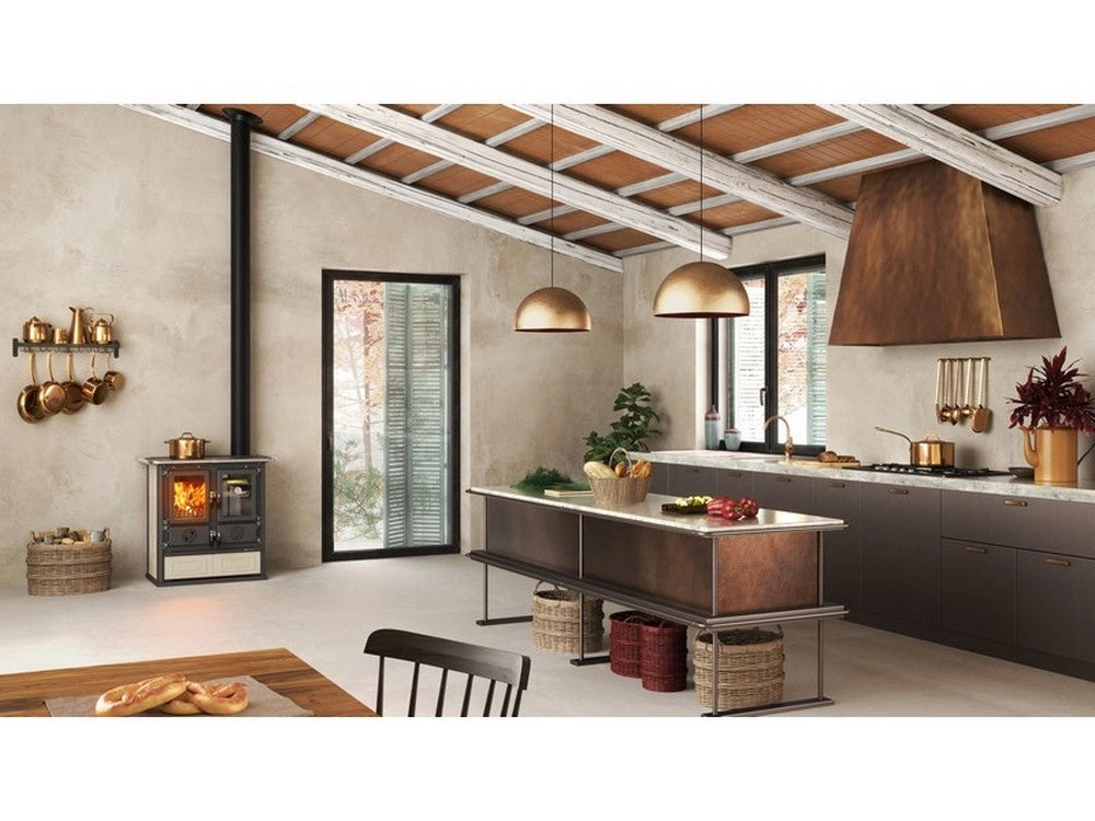 1pz la nordica cucina a legna rosetta bii col. liberty panna cod:ferx.vit53907