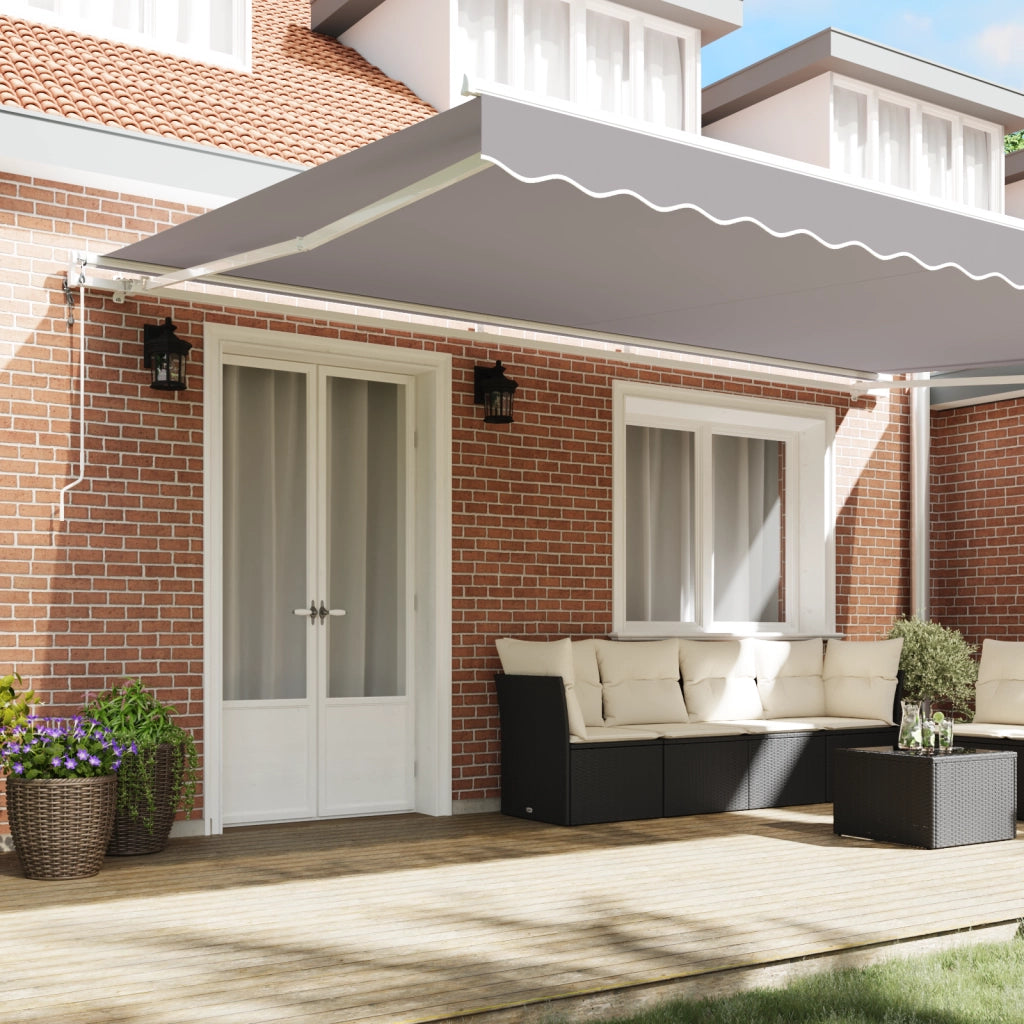 Tenda Retrattile Automatica Grigio Chiaro 500x350 cm
