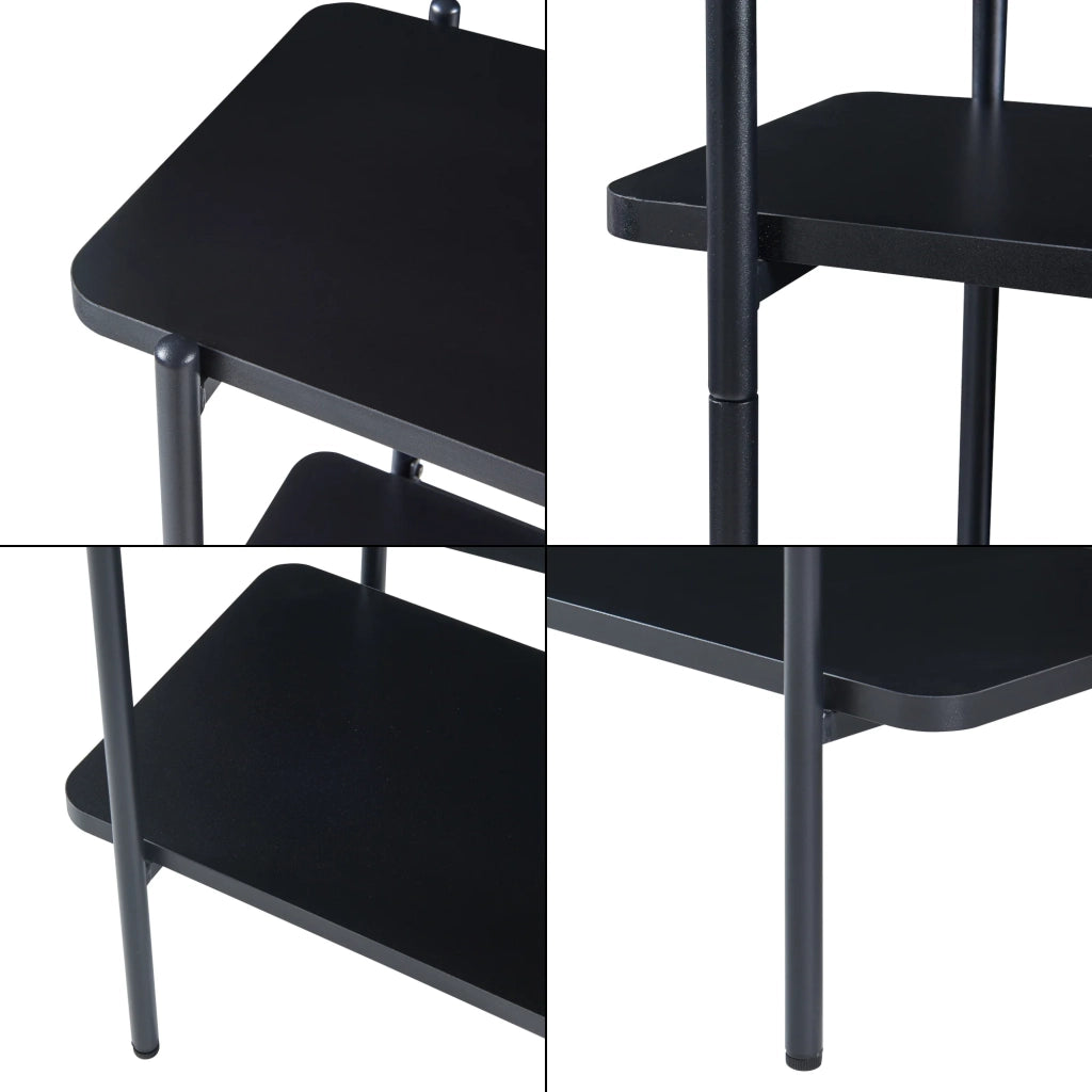 Scaffale dal design senza tempo per soggiorno o camera da letto mobile contenitore indipendente 180 x 80 x 34 cm nero 03_0011154