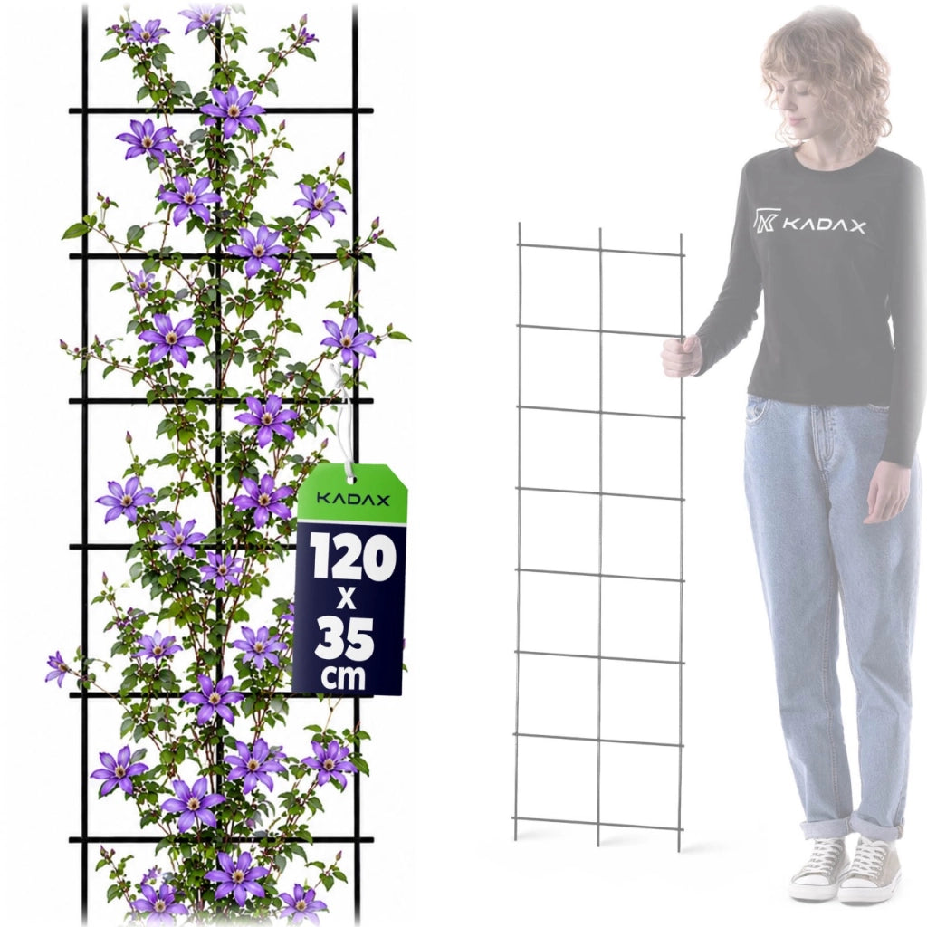 Traliccio da giardino in metallo KADAX per piante, fiori, scala per rampicanti, 35x120 cm, robusto