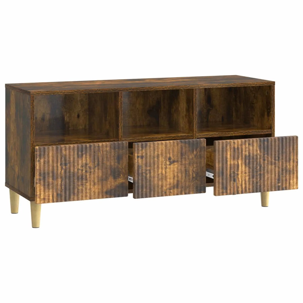 Mobile TV Rovere Fumo 102 x 34,5 x 50 cm Legno ingegnerizzato 894680