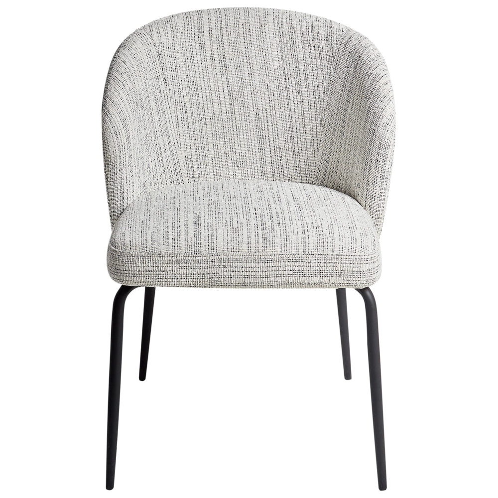 Set di 2 Sedie da Pranzo in Tessuto bianco e nero eleganti design moderno