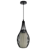 Trade Shop - Lampadario Sospeso Ovale Pendente A Sospensione Moderno E27 Plafoniera B19 - Nero