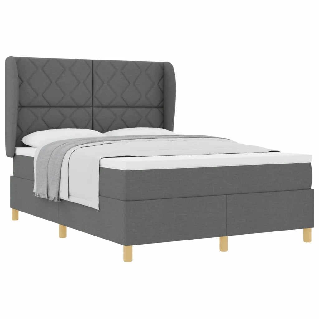 Letto con molle e materasso Grigio Scuro 90x190 cm Tessuto 3340810