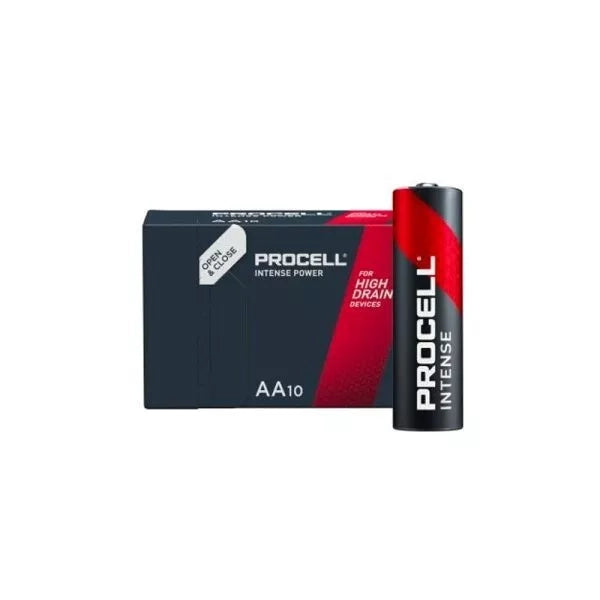 Pila AA Procell Intense Duracell confezione da 10 Batterie Stilo Alcaline LR06 MN1500 1,5 V