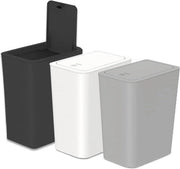 Set di Tre Cestini Rigidi con Coperchio a Soffietto per Ambienti Varie