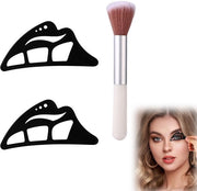 Sjabloni per ombretto 2 pezzi - Silicone - Strumento per ombretto - Modelli per eyeliner - Accessori per trucco degli occhi - 8,5 x 4 cm