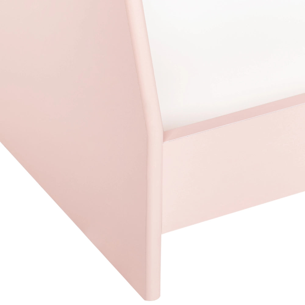 Scaffale per bambini con 4 ripiani in MDF in legno rosa pastello cameretta espositore per libri