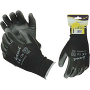 GUANTO POLIURETANO NERO HAND/WORKIT - MAGLIA LEGGERA SINTETICO NERO 10- 12 paia