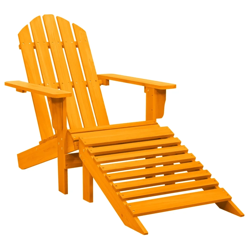 Sedia Giardino Adirondack Ottomana Massello di Abete Arancione cod mxl 12171