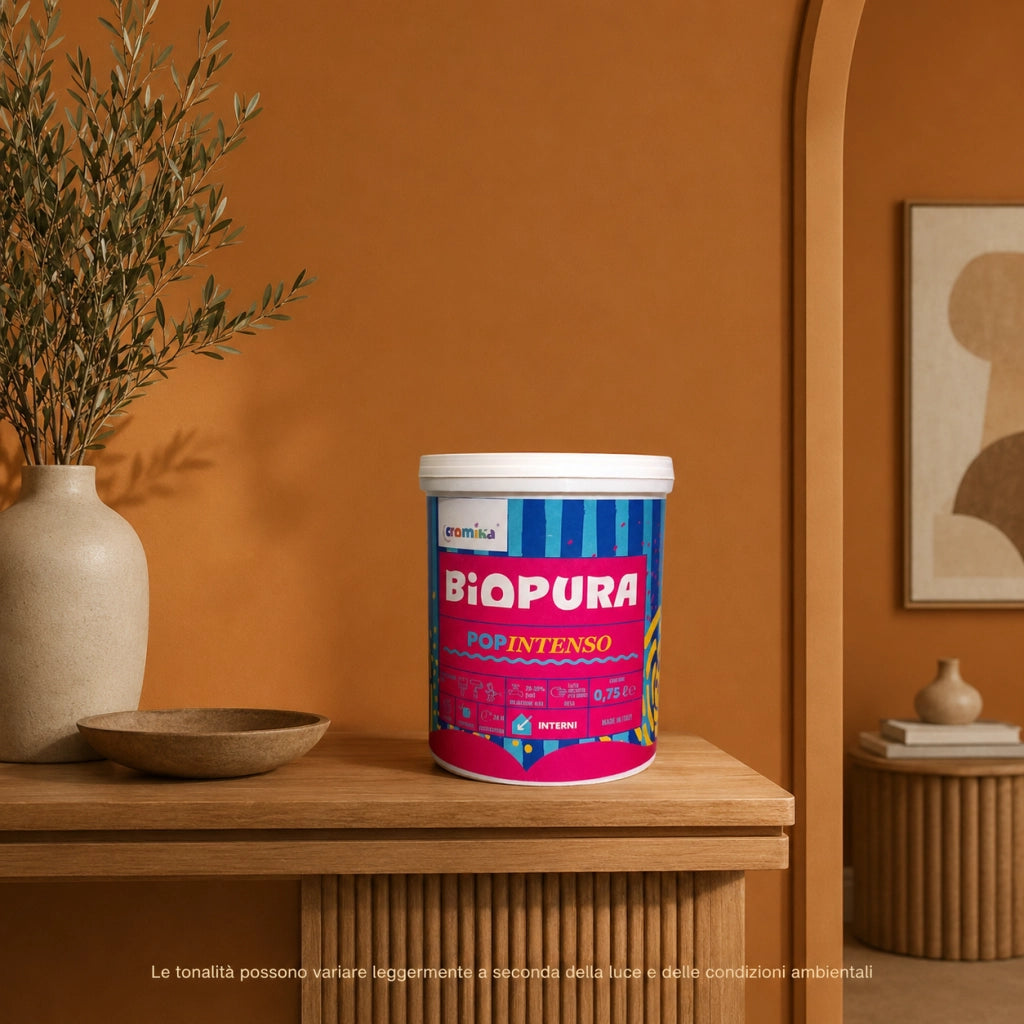 Popintenso palestra e decori interni pittura murale lavabile e coprente cromika *** formato 0,750 lt, colore- terra v...