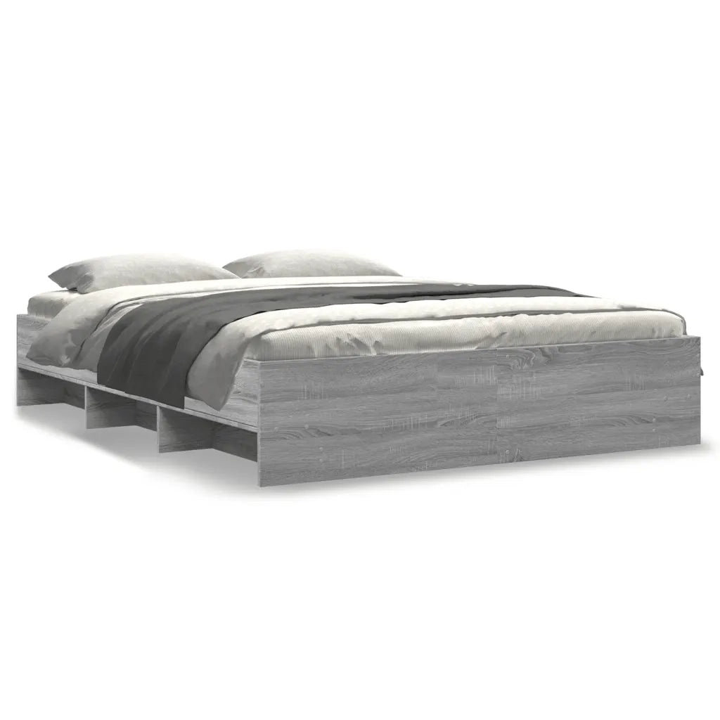 Giroletto senza Materasso Grigio Sonoma 160x200 cm Truciolato