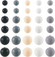 Set di Cerniere in Silicone Nero Bianco - 150 pezzi - Bracciali e Collane DIY per Uomo - Regalo per Papà