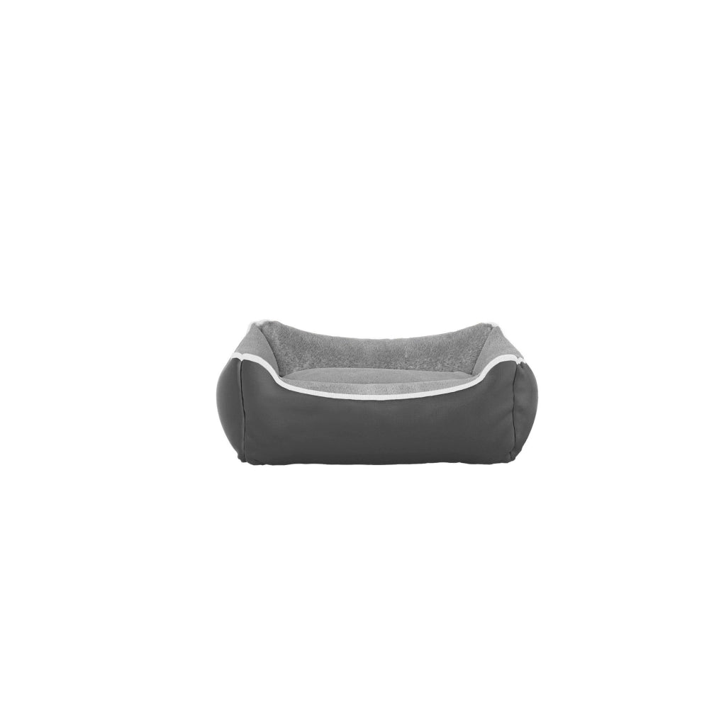 Cuccia Imbottita per Cani e Gatti 62x50x17cm in Poliestere Nuvola Grigia
