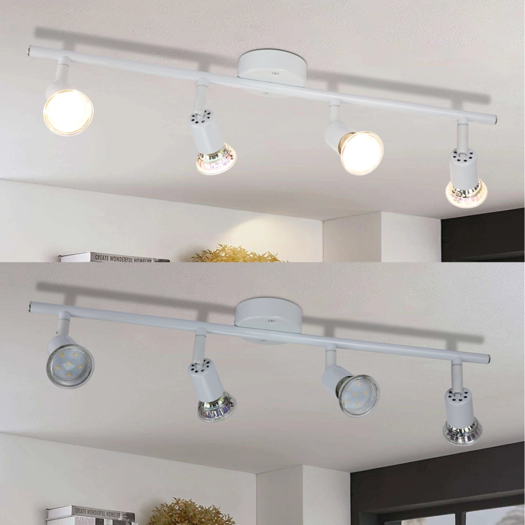 ZMH Faretto da soffitto 4 fiamme GU10 moderni per corridoio con lampadine incluse