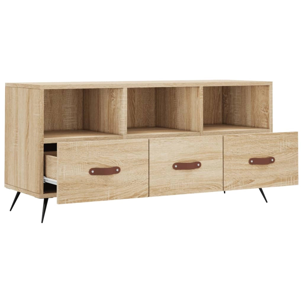 Mobile TV multimediale mensola TV credenza mobile TV sala da pranzo soggiorno camera da letto rovere Sonoma 102 x 36 x 50 cm legno ingegnerizzato marrone 02_0027447