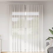 vidaXL Tende in Voile con Tasche per Aste 2 pz Bianco
