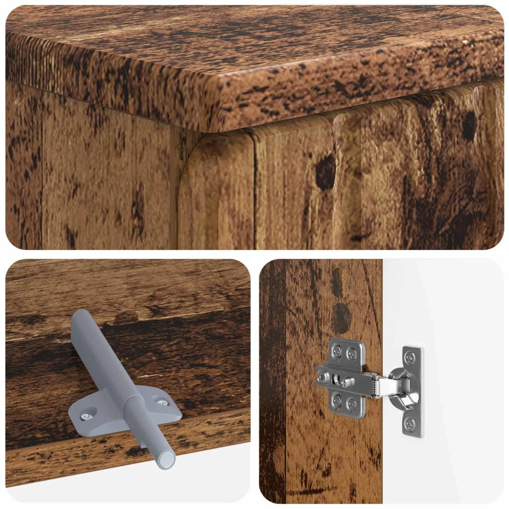 Set di armadietti da bagno in 3 pezzi ZWOLLE Legno antico 3417439
