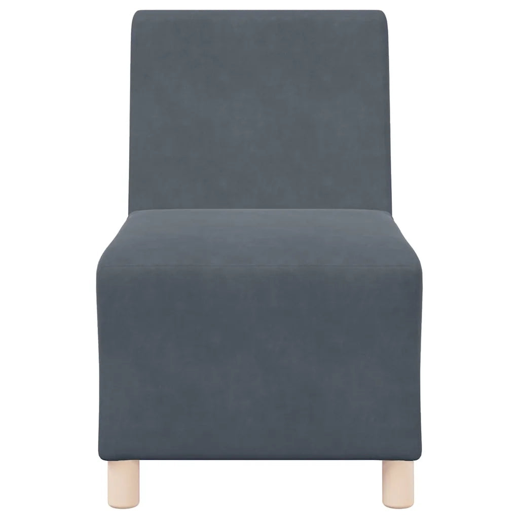 Unità di Divano Modulare Senza Braccioli 2 pcs Grigio scuro