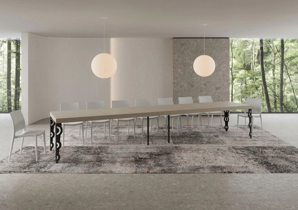 Tavolo Allungabile 200-460x90x77 cm Karamay Premium Cashmere Telaio Antracite